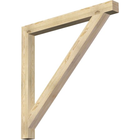 Ekena Millwork Traditional Block Rough Sawn Bracket, Douglas Fir, 4"W x 48"D x 48"H BKT04X48X48TRA05RDF
